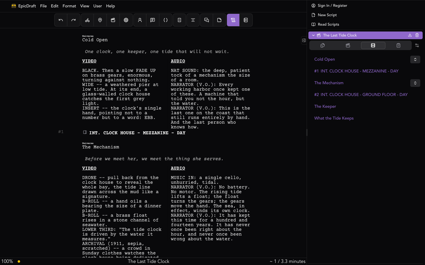 A multi-column layout built on dual dialogue